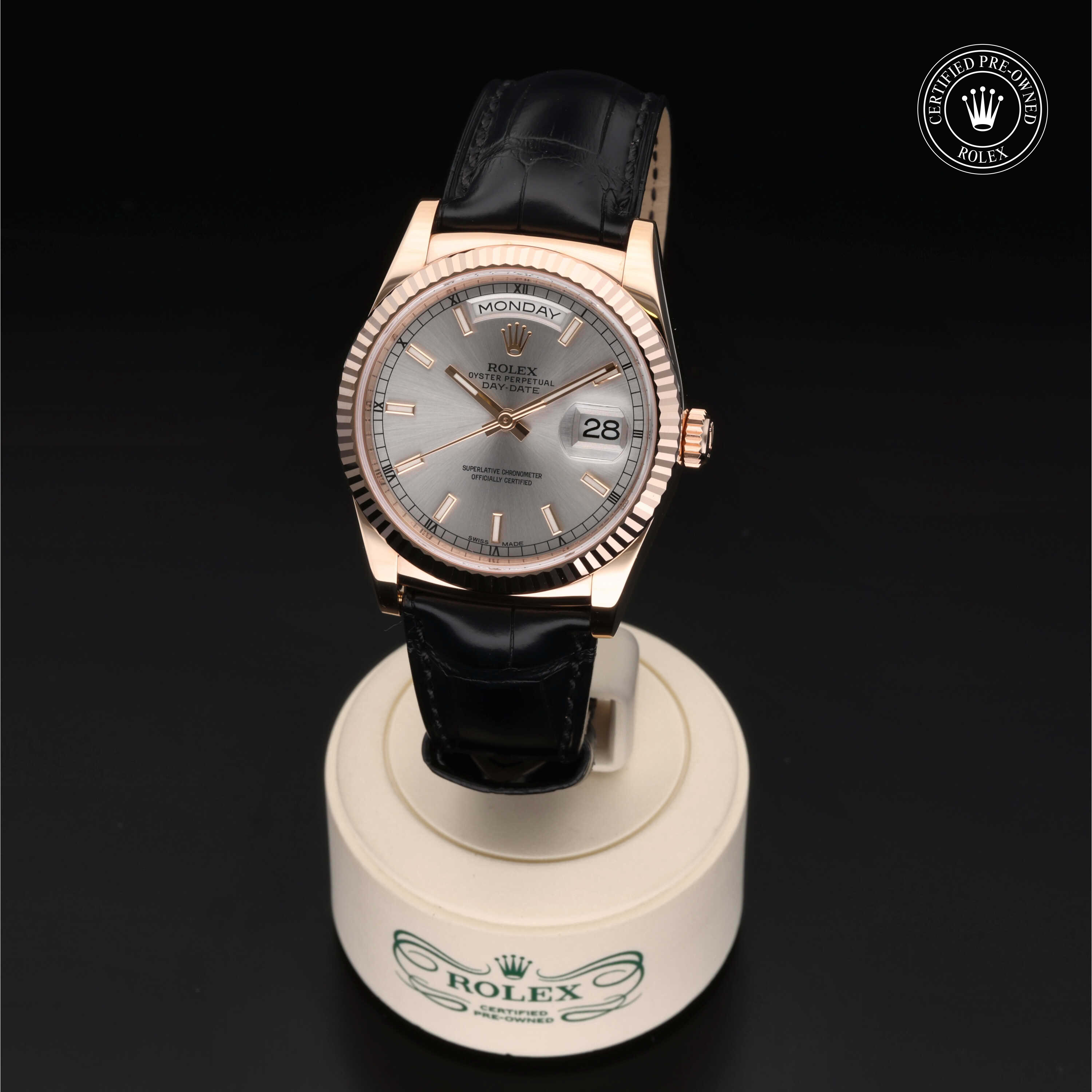 Rolex Certified Pre Owned Day Date 36 mm in Rose gold 118135